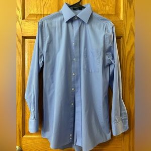 Men’s light blue dress shirt. Stafford Essentials. Size 15 32/33 regular fit